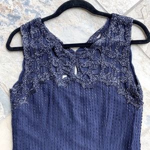 After Six new without tags navy formal beaded gown dress.